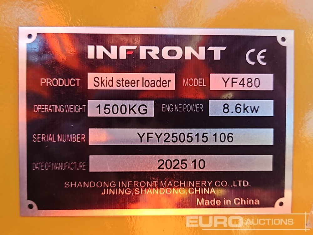 Unused 2025 Infront YF480 - Мини-погрузчик с бортовым поворотом: фото 1 Unused 2025 Infront YF480 - Мини-погрузчик с бортовым поворотом: фото 1