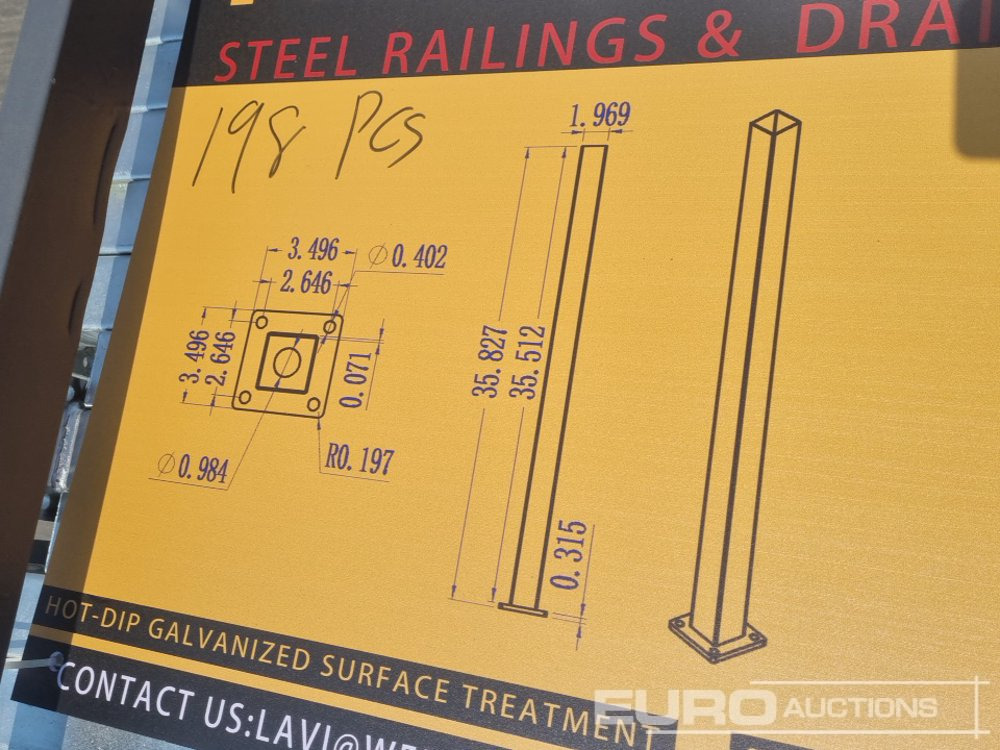 Строительное оборудование Unused 2025 KMY INDUSTRIAL Steel Grating (2 of), Stillage of Metal Fencing Posts: фото 9