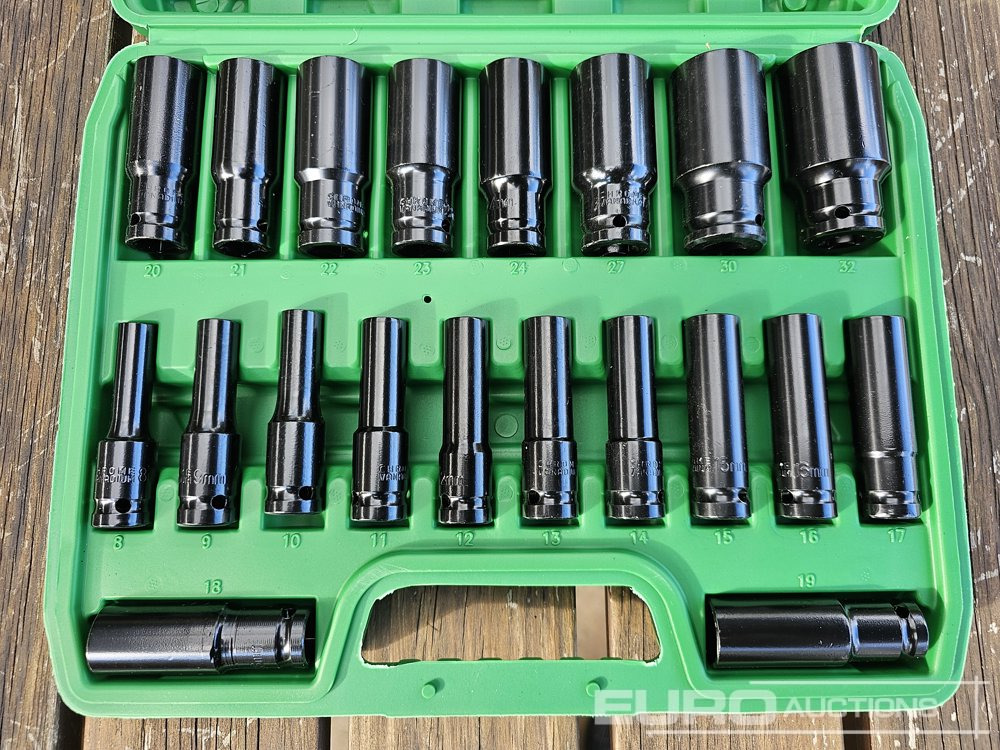 Unused 20Pcs 1/2" Deep Impact Socket Set (8mm-32mm) - Оборудование для гаражей/ Мастерских: фото 2 Unused 20Pcs 1/2" Deep Impact Socket Set (8mm-32mm) - Оборудование для гаражей/ Мастерских: фото 2