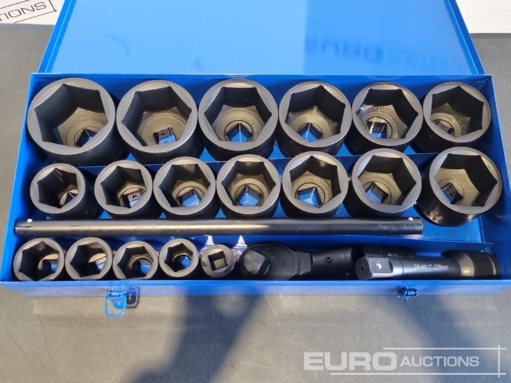 Unused Boss 1" 21pc Pneumatic Socket Set, 8" Impact Extension Bar, Universal Joint, Quick Release Ratchet Handle, 20" T-sliding Bar - Оборудование для гаражей/ Мастерских: фото 4 Unused Boss 1" 21pc Pneumatic Socket Set, 8" Impact Extension Bar, Universal Joint, Quick Release Ratchet Handle, 20" T-sliding Bar - Оборудование для гаражей/ Мастерских: фото 4