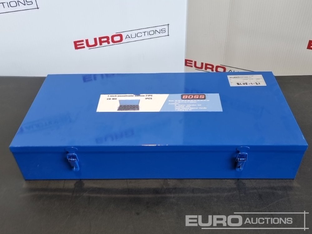 Unused Boss 1" 21pc Pneumatic Socket Set, 8" Impact Extension Bar, Universal Joint, Quick Release Ratchet Handle, 20" T-sliding Bar - Оборудование для гаражей/ Мастерских: фото 2 Unused Boss 1" 21pc Pneumatic Socket Set, 8" Impact Extension Bar, Universal Joint, Quick Release Ratchet Handle, 20" T-sliding Bar - Оборудование для гаражей/ Мастерских: фото 2