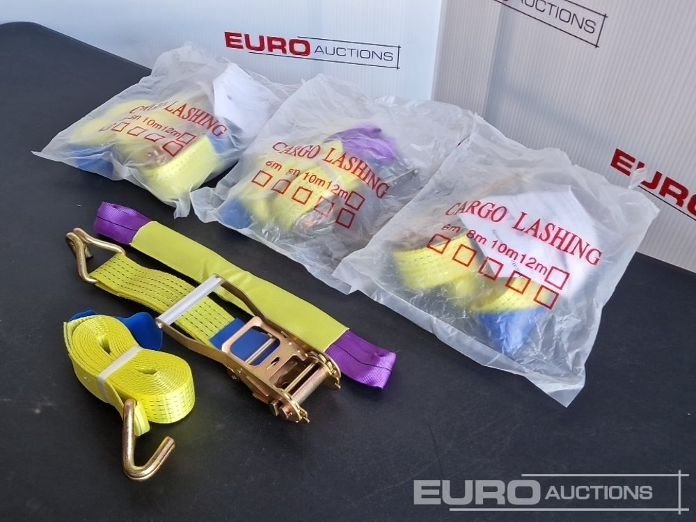 Unused Boss 4M x 50mm 5 Ton Ratchet Straps with Sling (4 of) - Оборудование для гаражей/ Мастерских: фото 3 Unused Boss 4M x 50mm 5 Ton Ratchet Straps with Sling (4 of) - Оборудование для гаражей/ Мастерских: фото 3