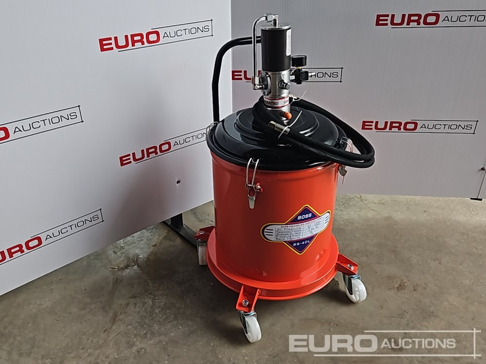 Unused Boss BS-40L 40 Ltr Pneumatic High Pressure Grease Pump - Строительное оборудование: фото 1 Unused Boss BS-40L 40 Ltr Pneumatic High Pressure Grease Pump - Строительное оборудование: фото 1