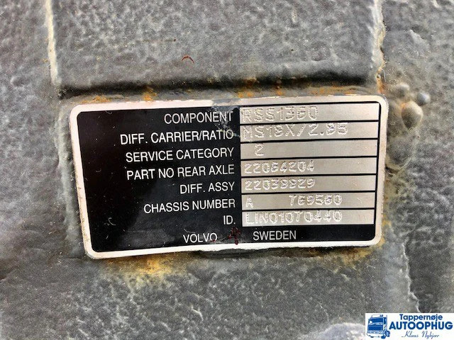 Volvo RSS1360 – 2.85 OEM 22038829 - Дифференциал для Грузовиков: фото 2 Volvo RSS1360 – 2.85 OEM 22038829 - Дифференциал для Грузовиков: фото 2