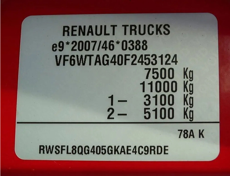 Эвакуатор Renault D180 EURO 6 WINCH REMOTE SALVAGE depaneur: фото 12