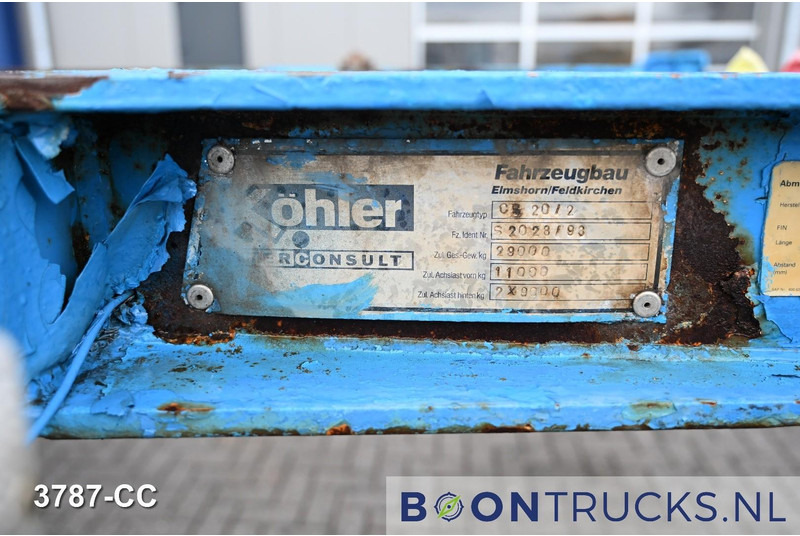 Полуприцеп-контейнеровоз/ Сменный кузов KOHLER CS 20/2 CHASSIS | 20ft * STEEL SUSPENSION * SAF / DRUM * 9x AVAILABLE: фото 17 Полуприцеп-контейнеровоз/ Сменный кузов KOHLER CS 20/2 CHASSIS | 20ft * STEEL SUSPENSION * SAF / DRUM * 9x AVAILABLE: фото 17