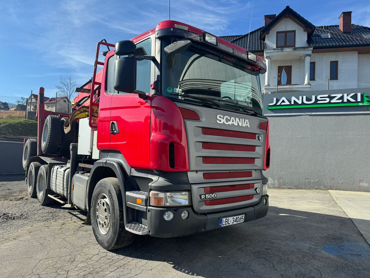 Лесовоз, Автоманипулятор SCANIA R500: фото 1