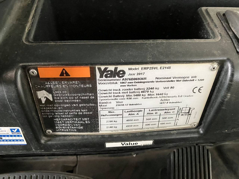 Электропогрузчик Yale ERP25VL E2145: фото 11