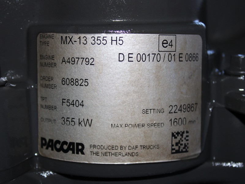 MOTOR DAF XF XG MX-13 355 H5 EURO 6 480CP 2249867 - Двигатель для Грузовиков: фото 5 MOTOR DAF XF XG MX-13 355 H5 EURO 6 480CP 2249867 - Двигатель для Грузовиков: фото 5