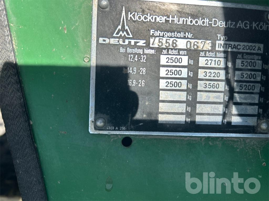 Трактор Deutz Intrac 2002 A: фото 6 Трактор Deutz Intrac 2002 A: фото 6