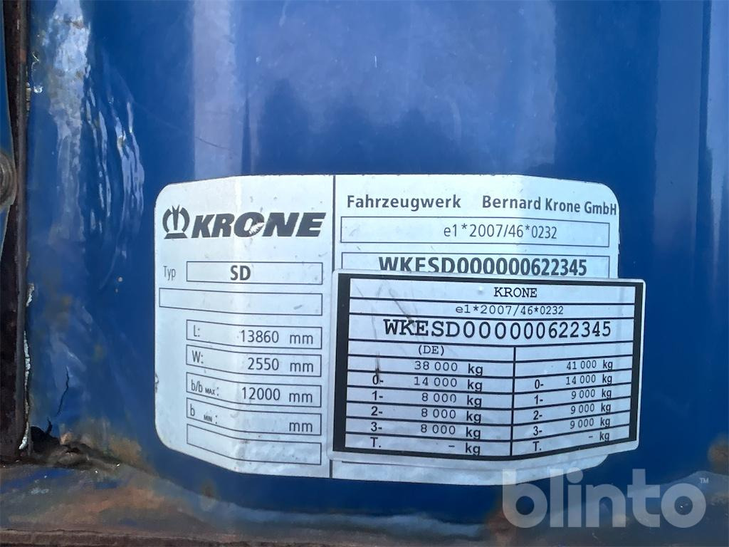Полуприцеп бортовой/ Платформа Krone SD (2014): фото 8 Полуприцеп бортовой/ Платформа Krone SD (2014): фото 8