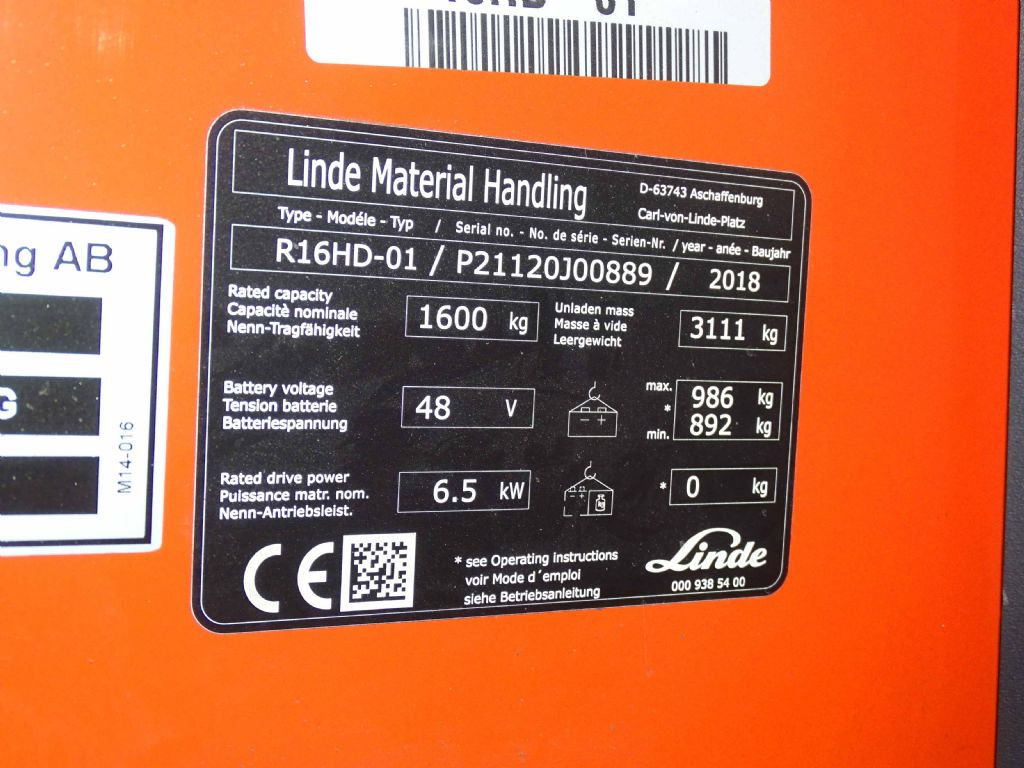 Linde R16HD-01 - Ричтрак: фото 5 Linde R16HD-01 - Ричтрак: фото 5