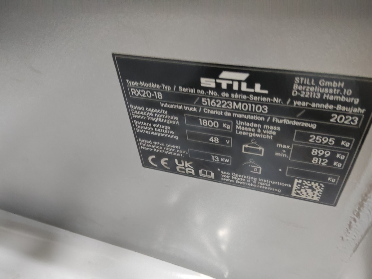 Still RX20-18 - Электропогрузчик: фото 5 Still RX20-18 - Электропогрузчик: фото 5