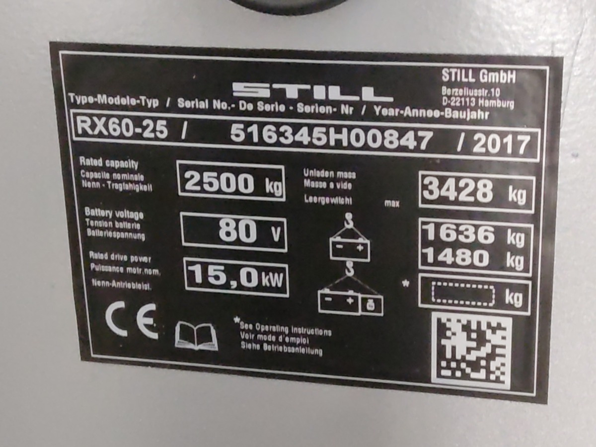 Still RX60-25/BATT.NEU - Электропогрузчик: фото 4 Still RX60-25/BATT.NEU - Электропогрузчик: фото 4