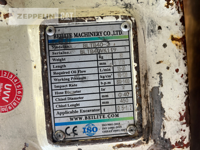BEILITE Machinery Co., Ltd. Beili Hammer BLTB40 - Гидромолот для Строительной техники: фото 3 BEILITE Machinery Co., Ltd. Beili Hammer BLTB40 - Гидромолот для Строительной техники: фото 3