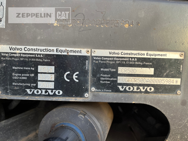 Volvo ECR50D - Мини-экскаватор: фото 2 Volvo ECR50D - Мини-экскаватор: фото 2