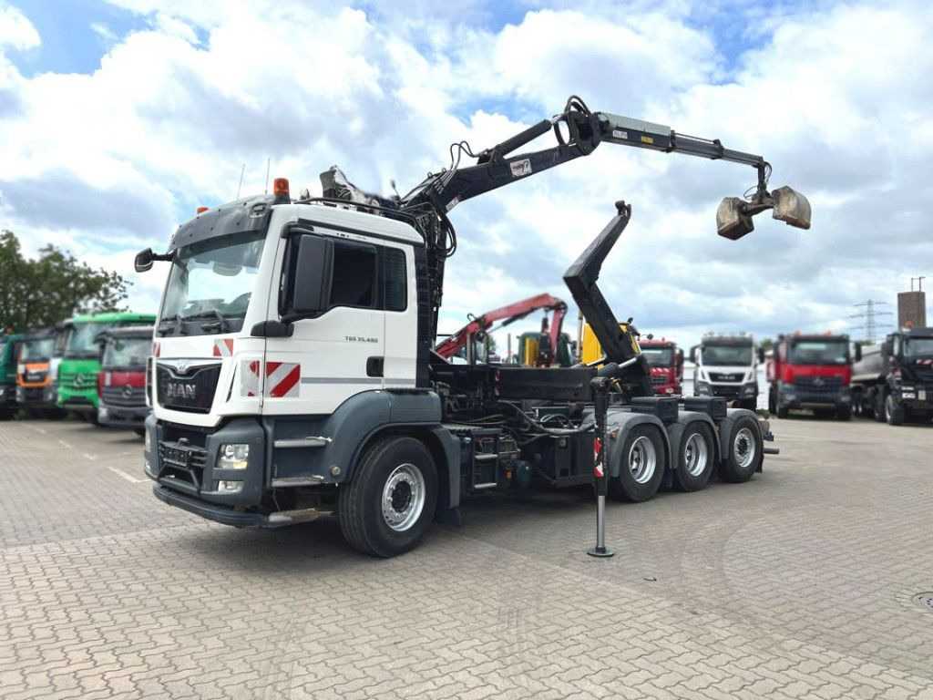 MAN TG-S 35.480 8x4 BL Abrollkipper mit Kran Penz-15 - Крюковой мультилифт, Автоманипулятор: фото 1 MAN TG-S 35.480 8x4 BL Abrollkipper mit Kran Penz-15 - Крюковой мультилифт, Автоманипулятор: фото 1
